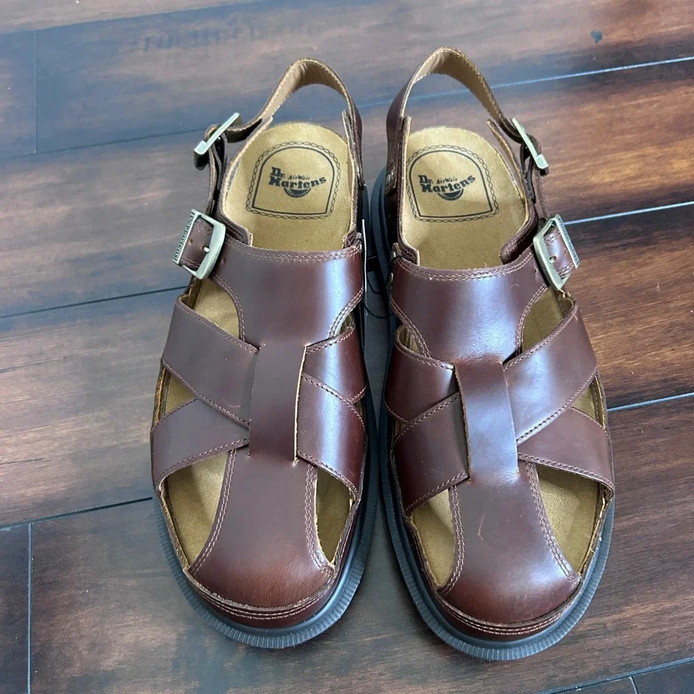 NWOB Dr. Martens Archive Fisherman Leather Sandal in Butterscotch Orleans Men 13